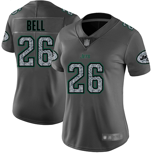 New York Jets Limited Gray Women LeVeon Bell Jersey NFL Football 26 Static Fashion